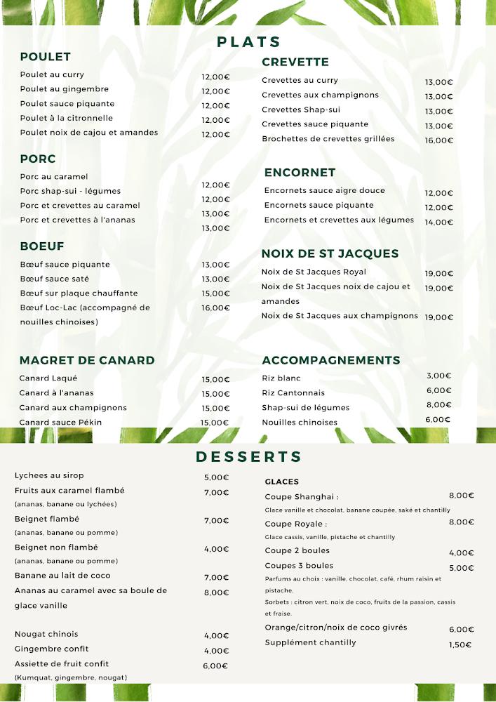Restaurant Royal Saïgon - Menu Image 1