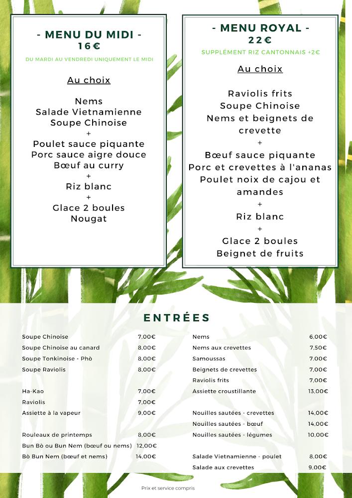 Restaurant Royal Saïgon - Menu Image 2